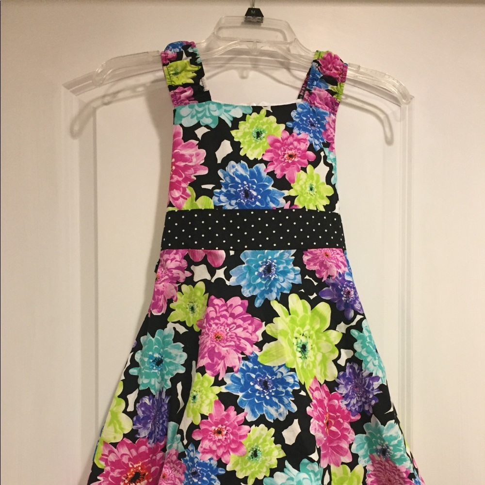 Black flower dress